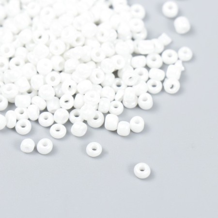 Beads "Zlatka" 08/0, 3 mm, 10 g 0121 White