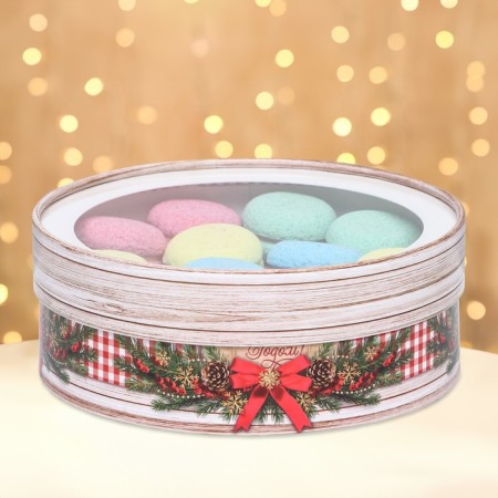 Box for Makarun Tubus with the Fluffy New Year window 21 x 21 x 7 cm-8