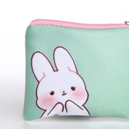 Children's textile wallet "Bunny", 11x9x0.5 cm, mint color-5