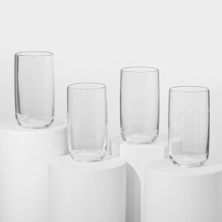 Set of glass glasses ICONIC, 540 ml, 4 pcs