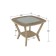 Table Journal Melbourne with Glass, 650x650x500, Dub Sonoma/Dub Sonoma