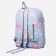 School backpack of textiles with lightning, external pocket, gray color
