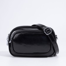 Bag Cross-Bodi with a zipper, black color