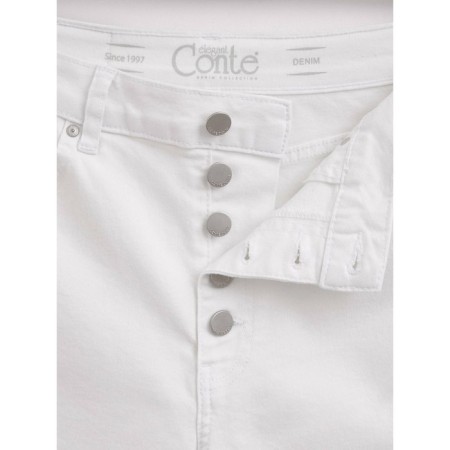 Women's jeans with a high landing CONTE Elegant Mom Fit, Size S, White color-6