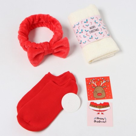Gift set New Year's Ethel Happy New Year towel 30x60cm and accessories (3 subjects)-1