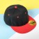Baseball cap with a direct visor for the boy Minaku, size 56, black/red color
