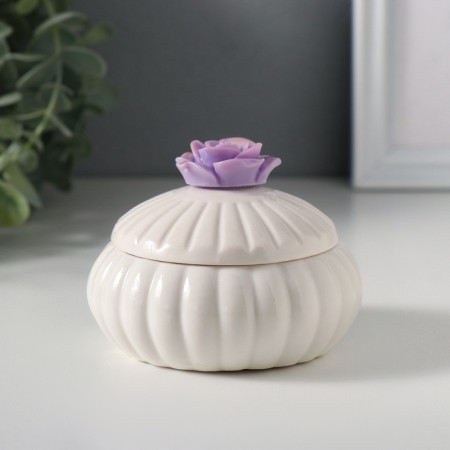 Coramics Coramics "Rose Flower" Lilac Pearl 7.5x7.5x6.5 cm-1