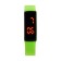 Watch of wrist, electronic "glare", silicone strap, dial 5 x 2 cm, green