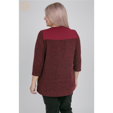 Women's tunic, size 56, burgundy color-6