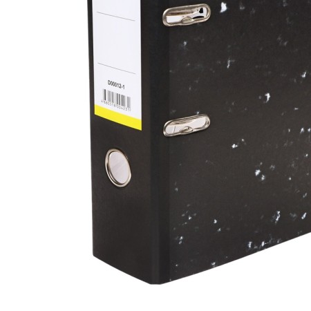 The registrar folder 75 mm, A4, calligrata, economical marble, black, mix-12