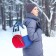 Women's backpack with thermal carman, thermal mosque - portfolio, red color