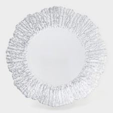 Glass of glass substitution “Shine”, D = 33 cm, edging silver