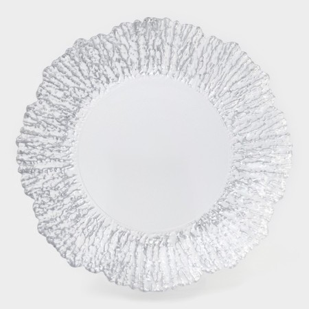Glass of glass substitution “Shine”, D = 33 cm, edging silver