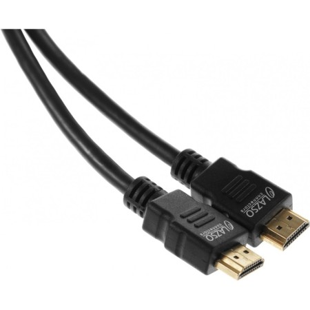 Audio-Video cable LAZSO WH-111 HDMI (M)/HDMI (M) 0.5m. gilding. Black (WH-111 (0.5M)) 107482-1