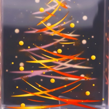 New Year. Box Gift New Year Folding PVC "Herbel Gori!" 4 x 4 x 8 cm.-2
