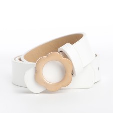 Building belt, width 2.3 cm, clove buckle, white color
