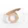 Building belt, width 2.3 cm, clove buckle, white color