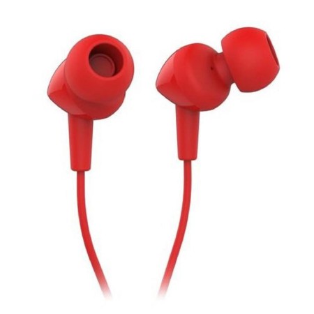 JBL C100SI headphones, vacuum, microphone, wired, 1.2m, red-1