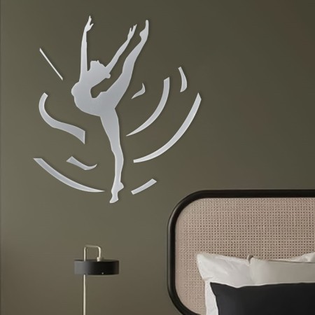 Wall mirror "Gymnast", 10 elements, per 4 x 1.5 cm to 33 x 16 cm