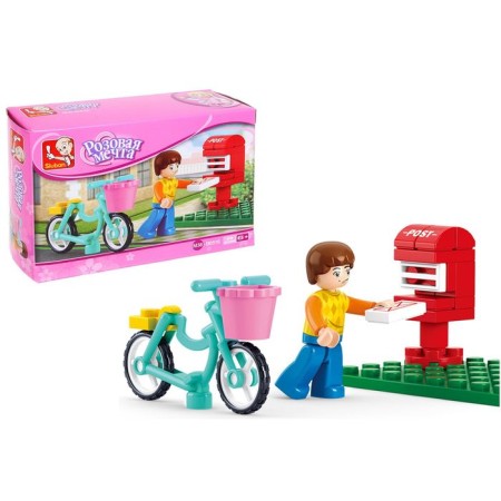 Designer "Pink Dream: Courier on a Bicycle", 29 details