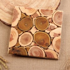 Hot stand, 20 x 20 cm, mix of wood