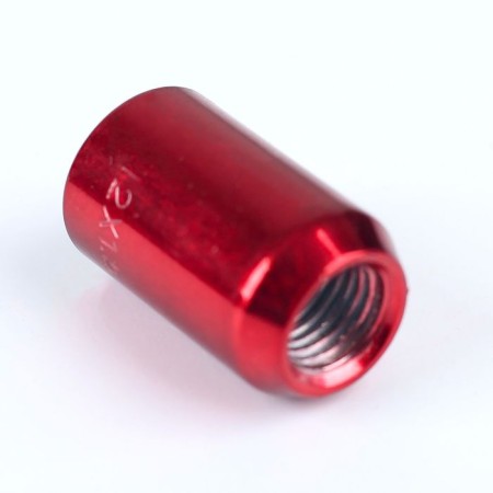 Wheel nuts JN-302, 12x1.25, 32 mm, cone, set 20 pcs + key, red-1