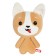 Corgi soft toy, 21 cm