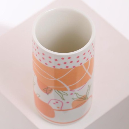 Ceramic "Patterns" glass, 250 ml, white color-3