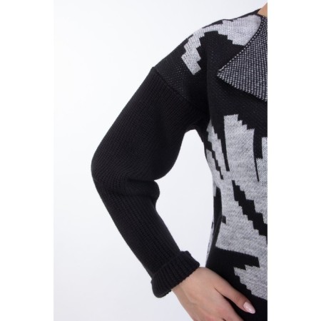 Cardigan female, size 42, black color-3