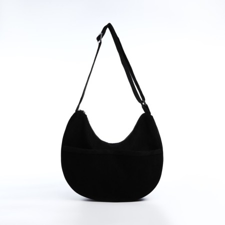 Youth bag with zipper, black color-1