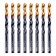 Drill Denzel 717219, 8 mm, HSS-Tin, Golden Tip, 8 pcs.
