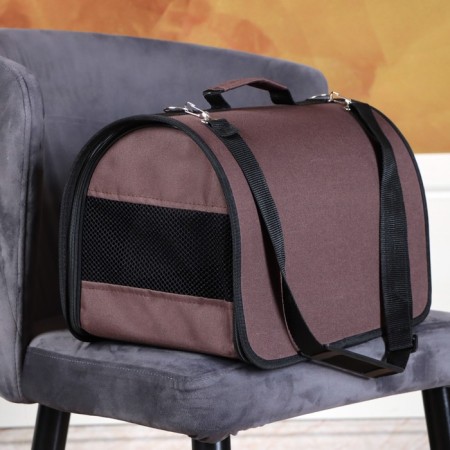 Bag - Animal carrying, 2 entrances, 40 x 25 x 28 cm, brown-7