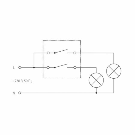 Two-clavy switch WL01-SW-2G, white color-8
