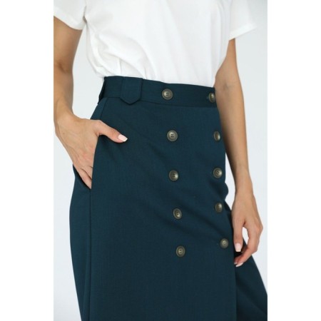 Skirt from costume fabric with buttons on the front, size 42-1