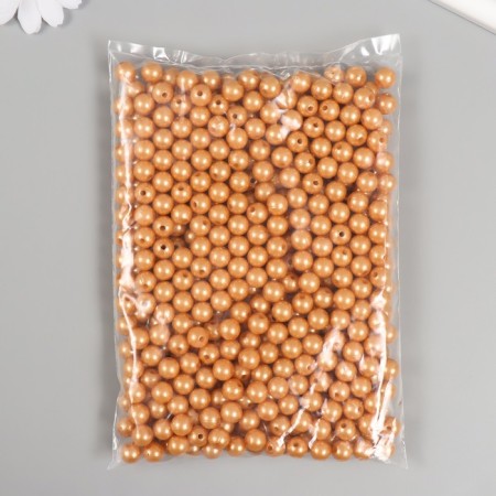 A set of beads "Pearls" d 10 mm, 250 grams, dark beige-2