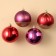 New Year's Christmas Balls, for the New Year, plastic, d = 8, 4 pcs., Wine, red and gold color