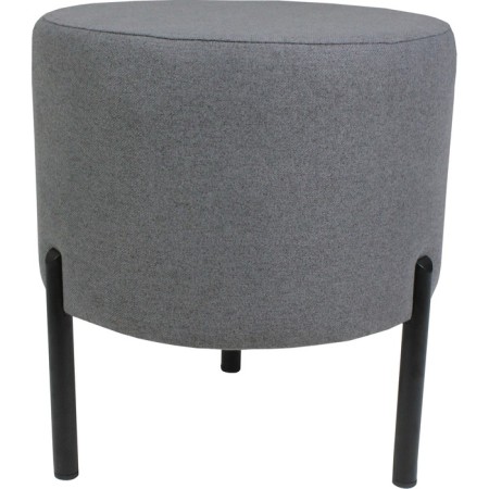 Pouffer "Charlie 3", 400 × 400 × 450 mm, artificial wool Cardif 20, dark gray color