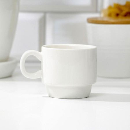 A set of mugs "Coffee best", 4 pcs, 150 ml, on a metal stand-3