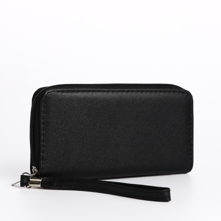 Women's wallet with lightning, black color