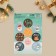 Paper stickers "New Year", for gifts, 14 x 21 cm, New Year