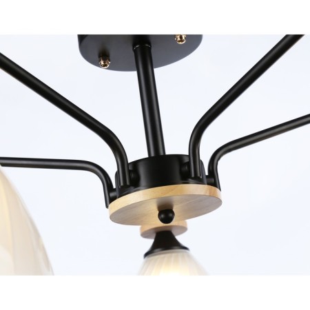 Suspended chandelier Ambrella Light, Modern, TR9571, 5HE27, Black Color-3