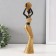 Polystone souvenir "African with a wicker round jug" gold 10x6x28 cm