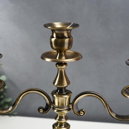 Summier Metal for 3 candles "Elegance" Brass 35x31x11 cm-2