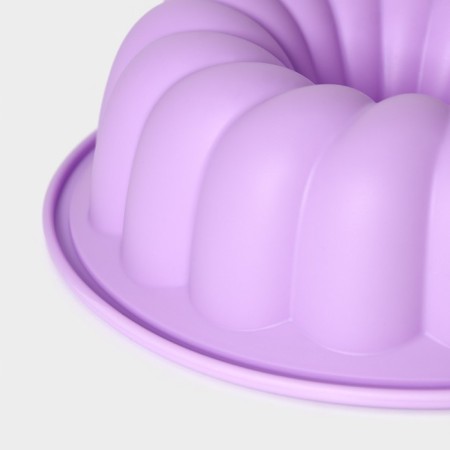 The form for baking the share "German cupcake. Curl ", silicone, d = 20 cm (inside d = 18.5 cm), lilac color-2