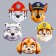 Set of carnival masks, 5 pieces, puppy patrol