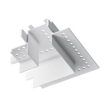 Corner Connector for the built-in track system Technical TRA084CL-12W, 7.8x7.8x3.45 cm, white color