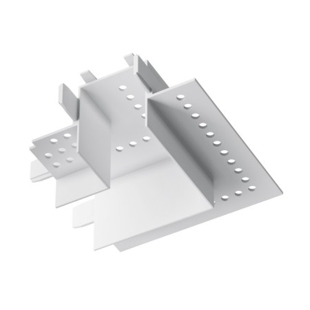 Corner Connector for the built-in track system Technical TRA084CL-12W, 7.8x7.8x3.45 cm, white color