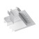Corner Connector for the built-in track system Technical TRA084CL-12W, 7.8x7.8x3.45 cm, white color