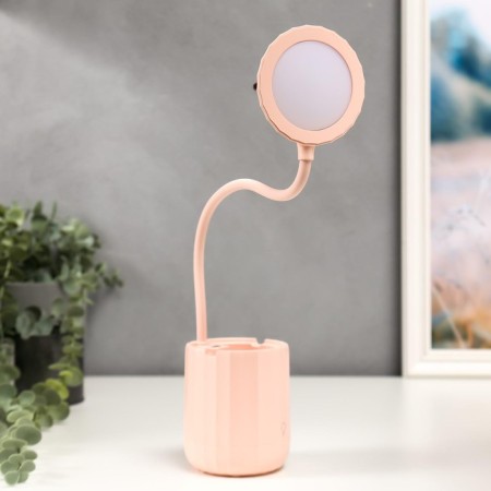 Table lamp with AKB 16216/1PK LED 4W 3000/6000K USB pink 8x8x44.5 cm Risalux-6