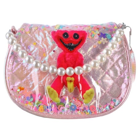 Baby bag on the valve, 6x12x16 cm, adjustable belt, pink-2